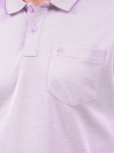 Purple Polo Neck T-Shirt