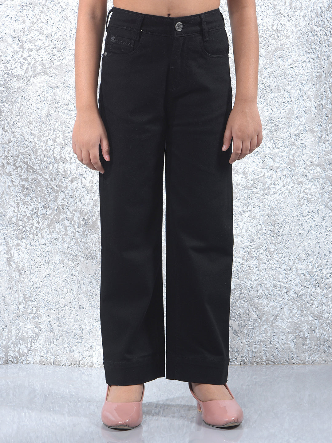 Dynamic Black Wide Leg Jeans