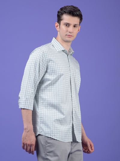 Green Checked 100% Cotton Shirt