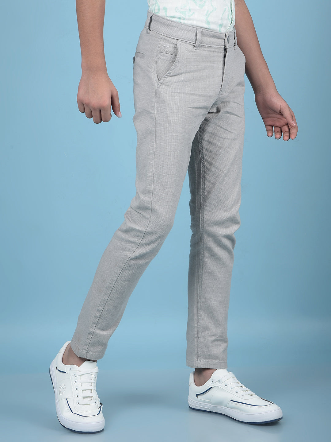 Grey Printed Trousers