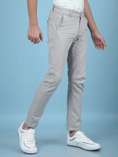 Grey Printed Trousers