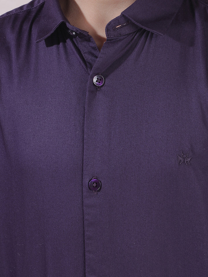 Purple 100% Cotton Shirt