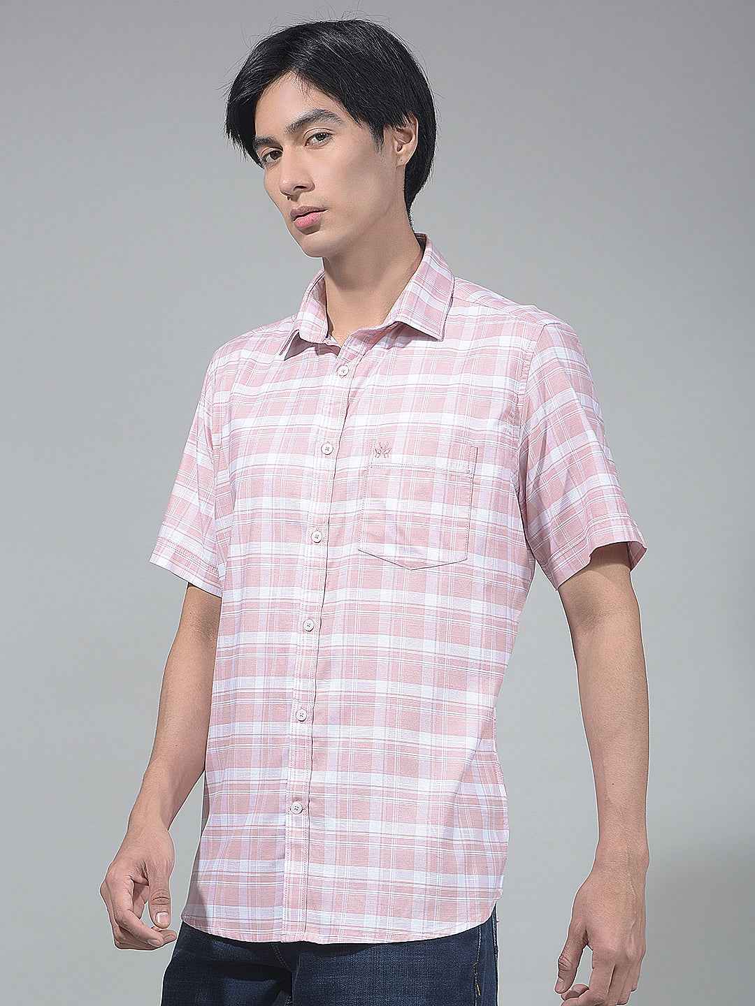 Soft Pink Check Shirt