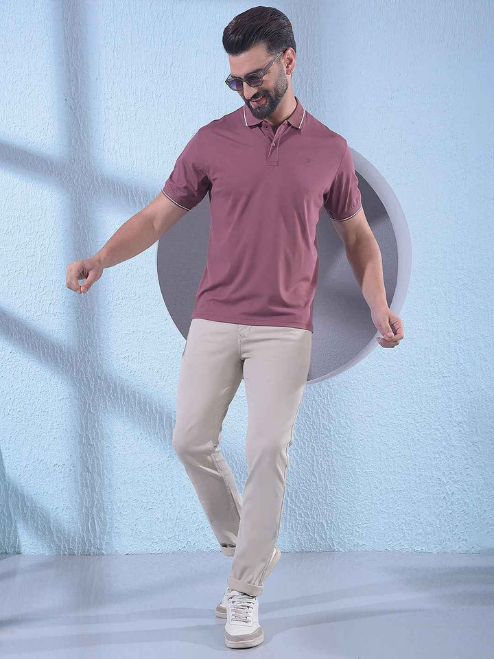 Bold Rose Pink Pique T-Shirt