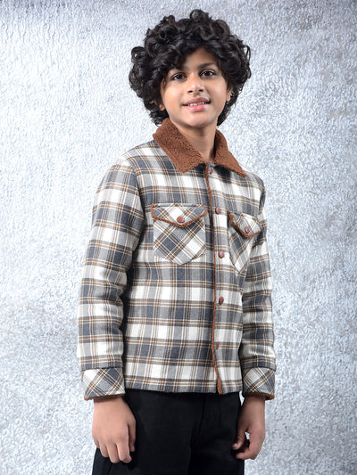 rendy Brown Check Style Shacket
