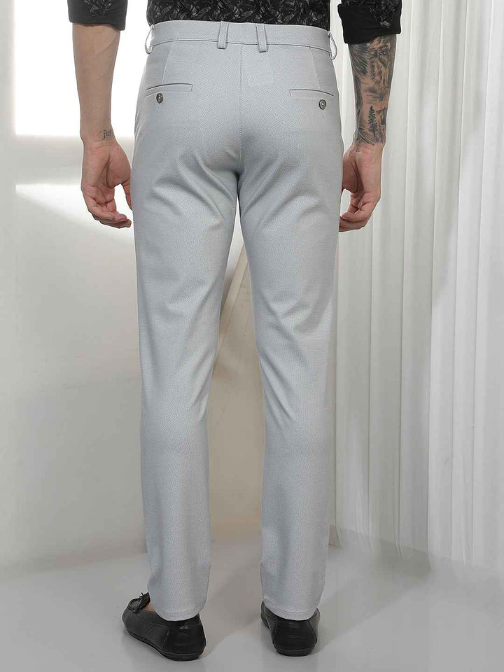 Comfortable Grey Knitted Casual Trousers