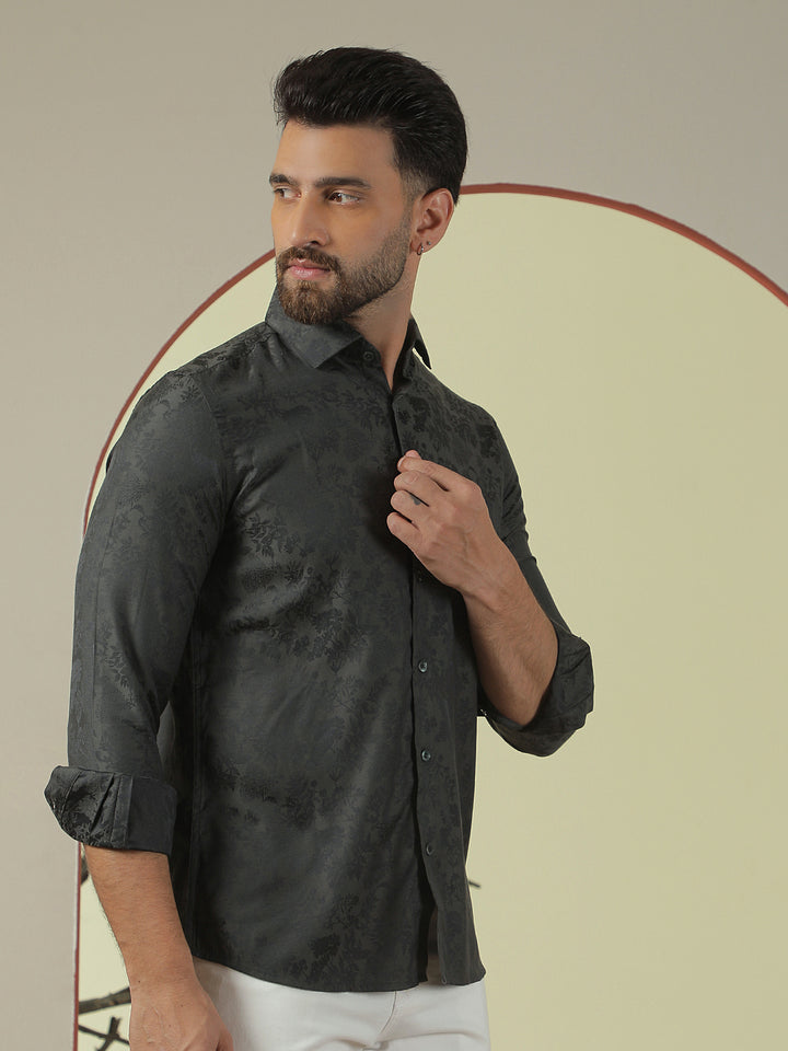 Green Floral Print Shirt