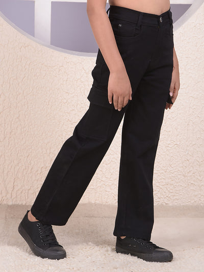 Black Baggy Cargo Jeans