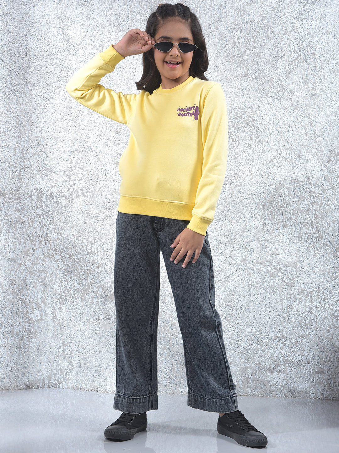 Yellow Knitted Sweatshirt