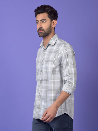 Green Checked 100% Cotton Shirt
