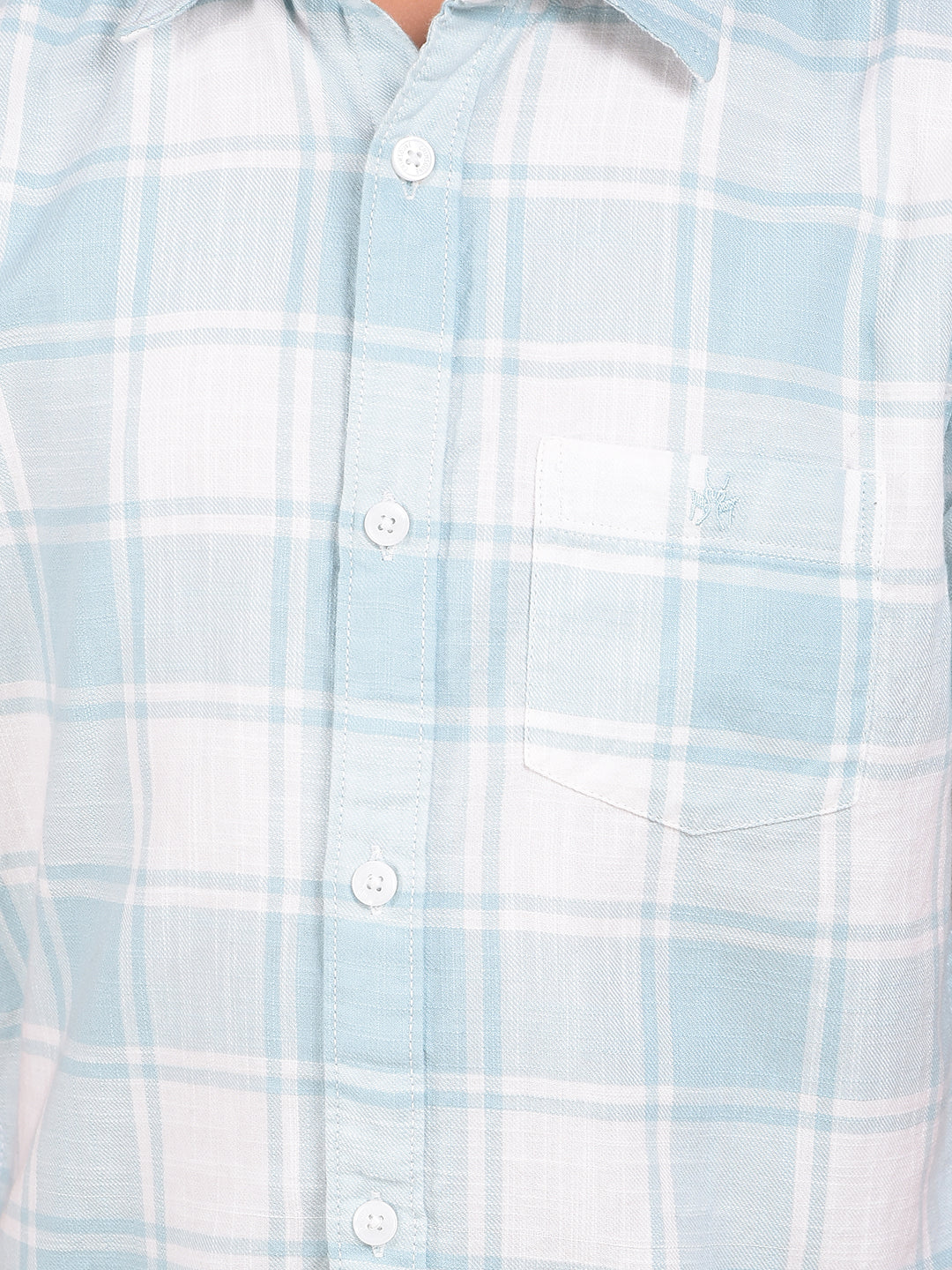 Green Checked 100% Cotton Shirt