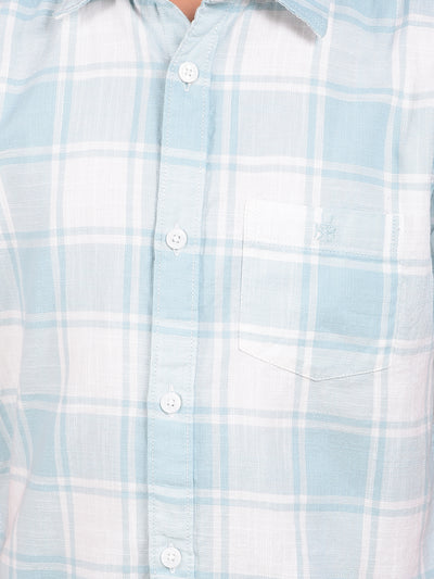Green Checked 100% Cotton Shirt