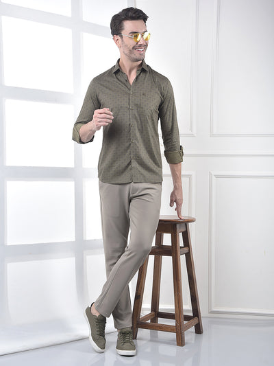 Modern Geo Olive Shirt