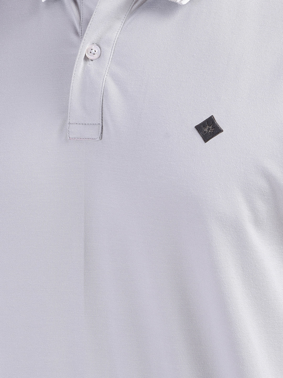 Grey Polo-Neck T-Shirt