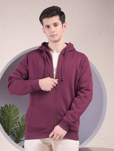 Dapper Wine Hooded Neck Sweatshirt