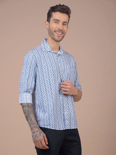 Blue Printed Shirt