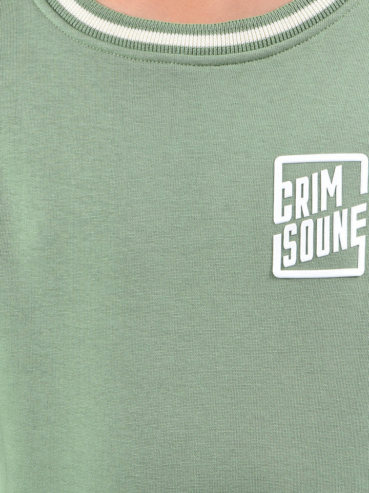 Ultra Soft Green Printed Sweatshirt