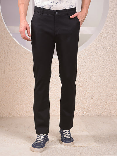 Softedge Casual Chinos Black Trousers
