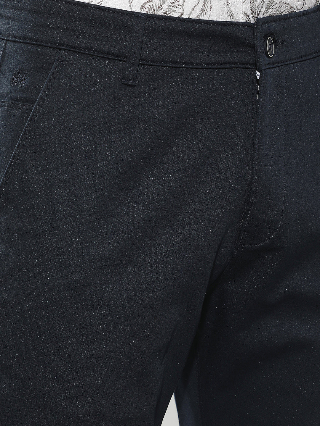 Navy Blue Chino Straight Trousers
