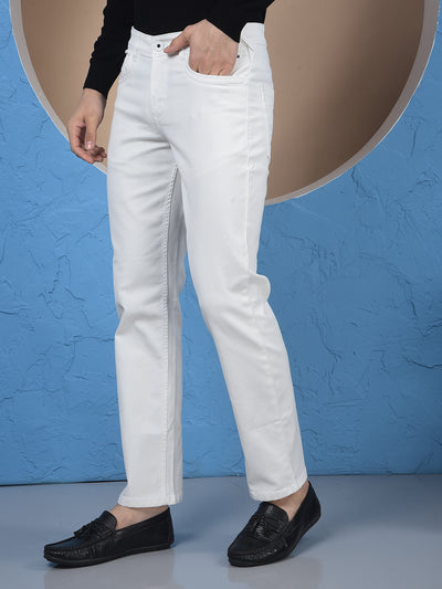 Chic White Straight Jeans