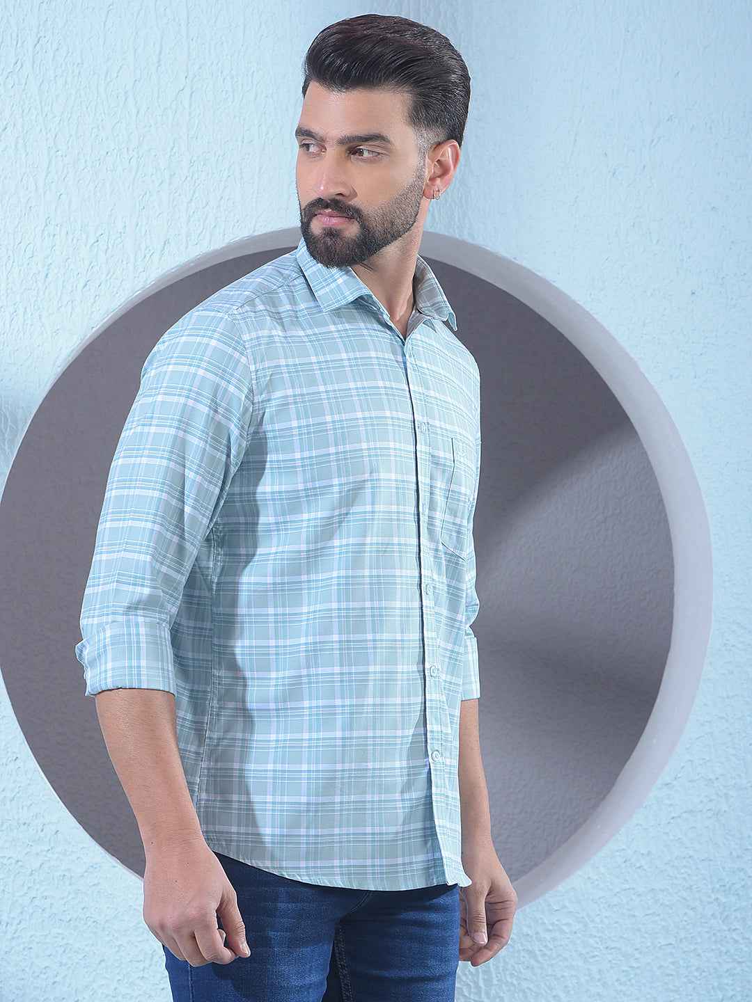 Green Checked Shirt
