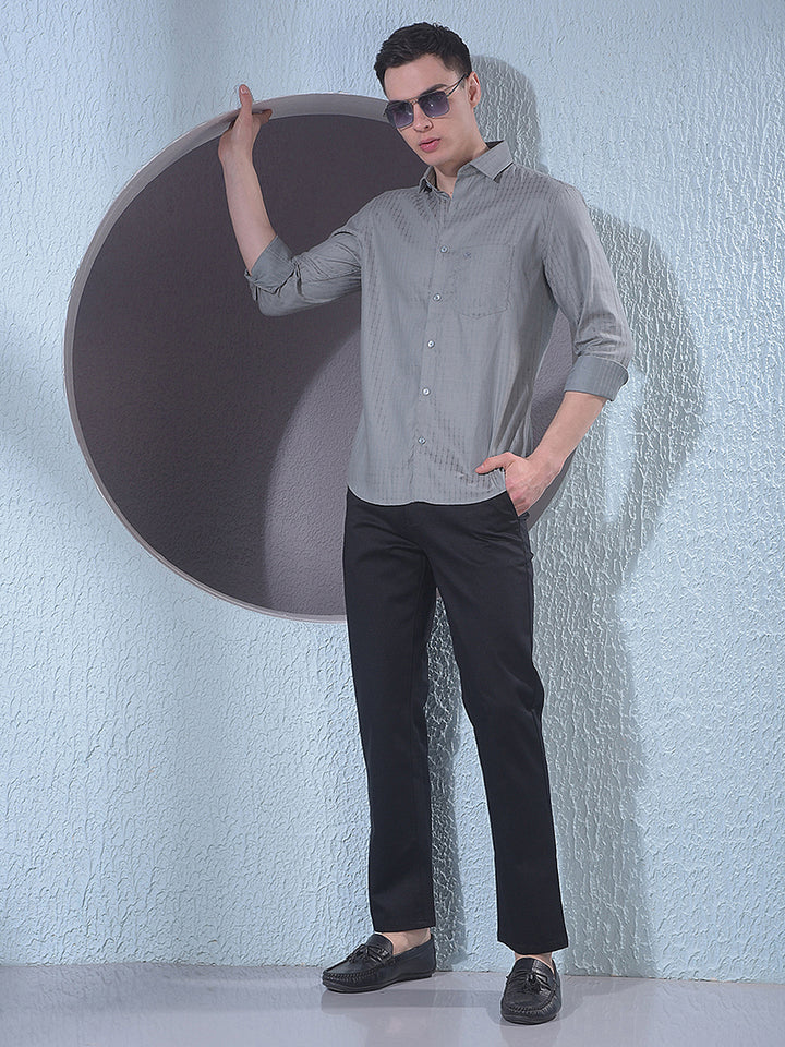 Deep Green Jacquard Shirt