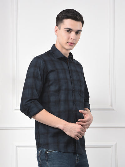 Green Checked 100% Cotton Shirt