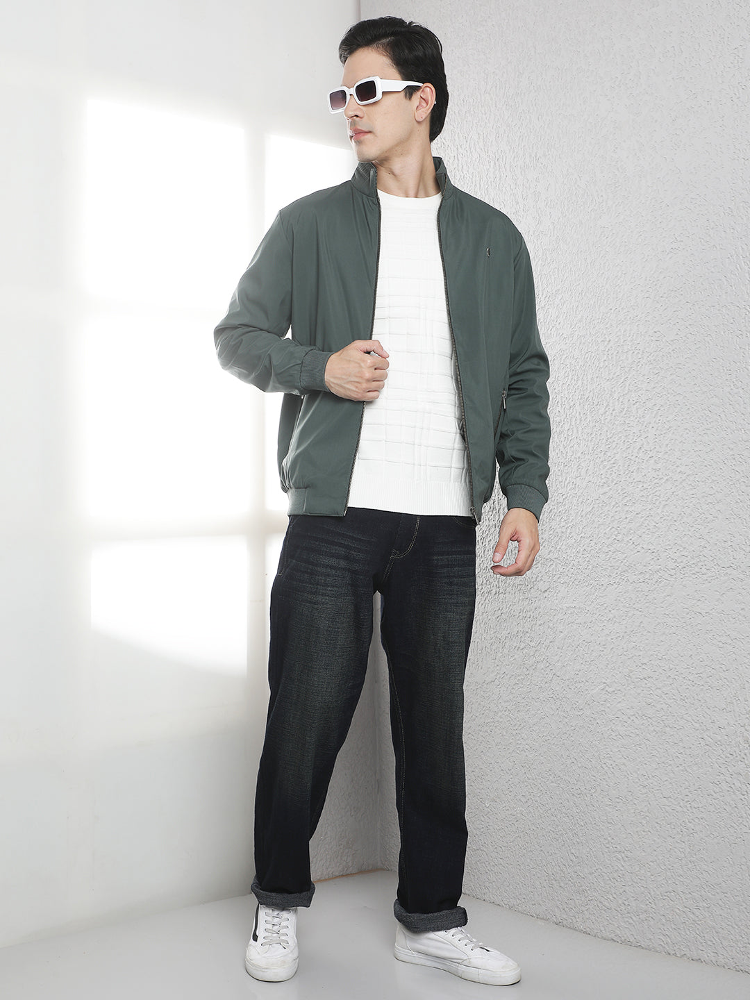 Essential Emerald Green Bomber Jacket