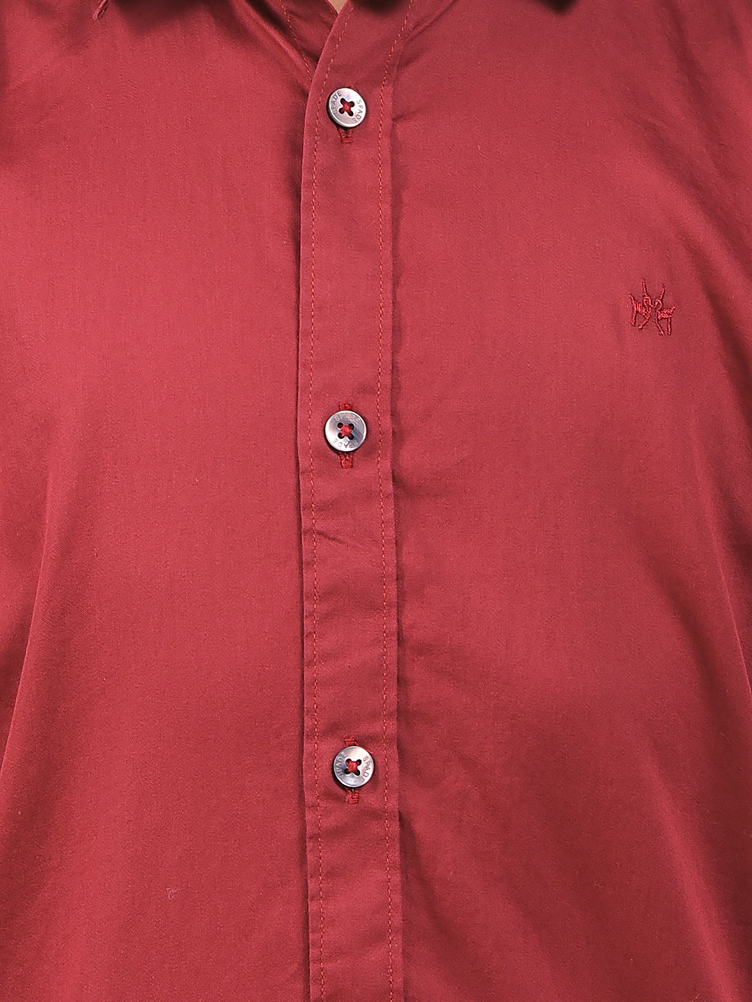 Maroon 100% Cotton Shirt
