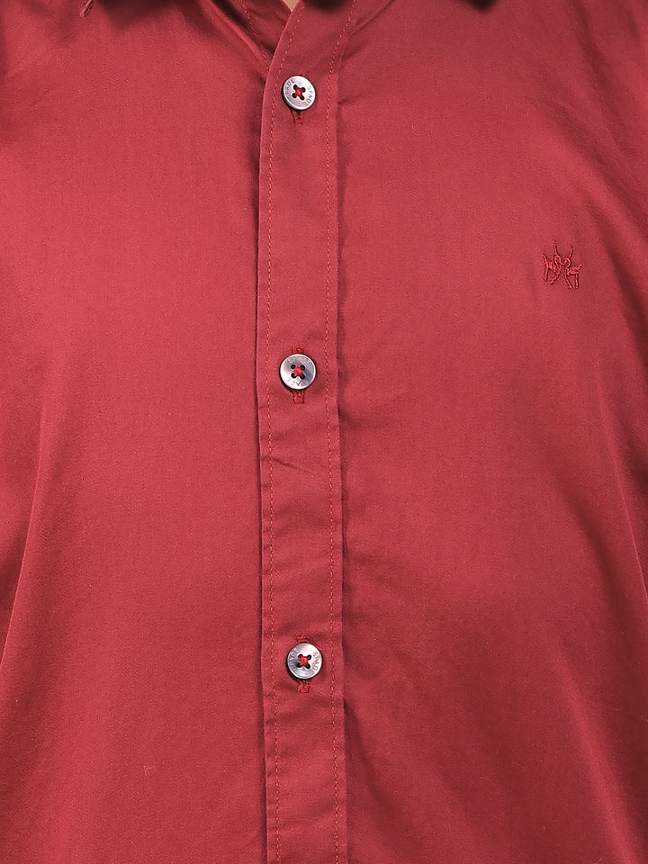 Maroon 100% Cotton Shirt