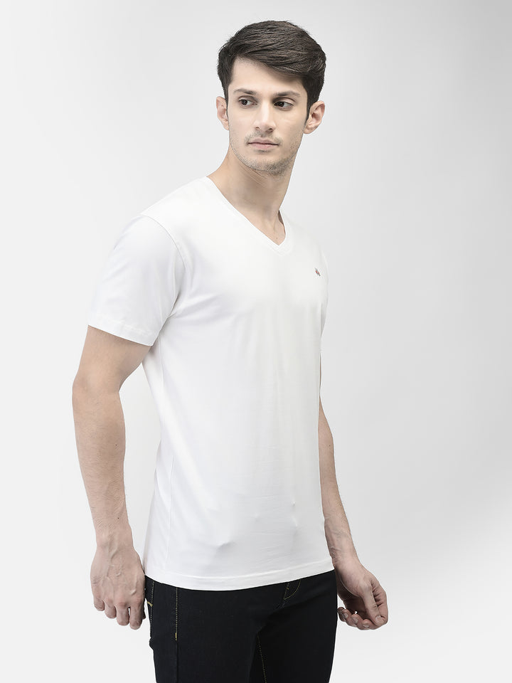 White V-Neck T-Shirt