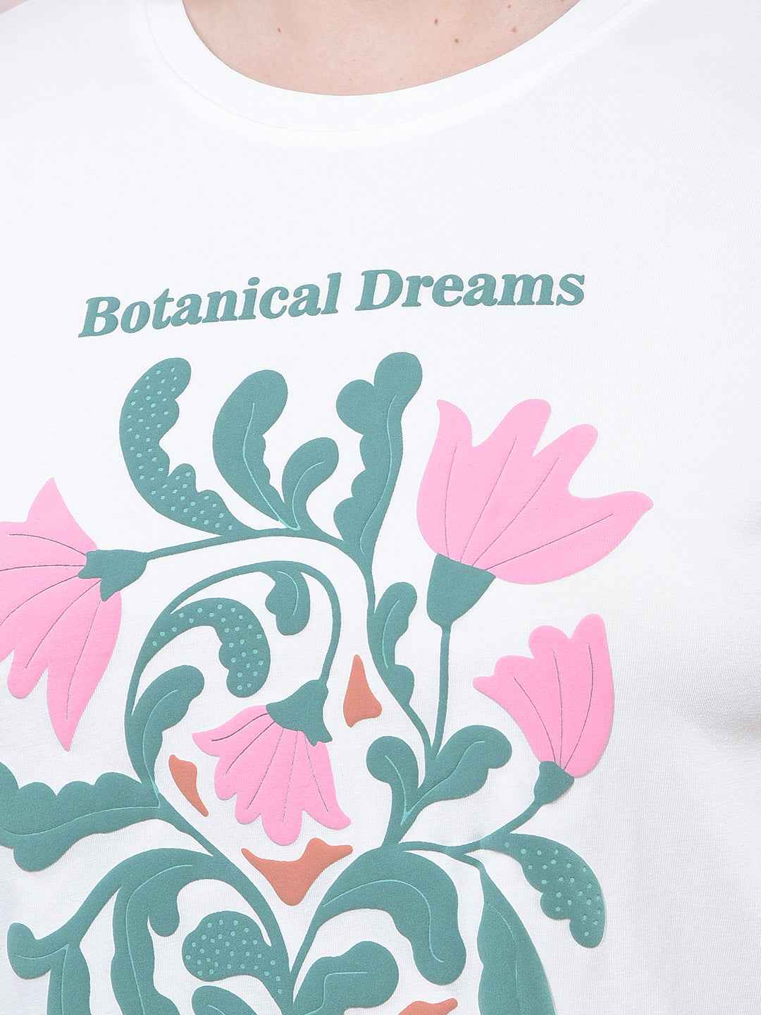 White Graphic Print T-Shirt