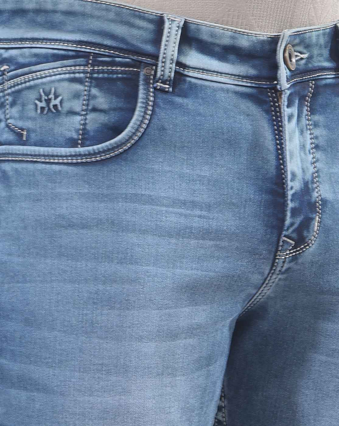 Fresh Light Blue Stretch Trendy Jeans