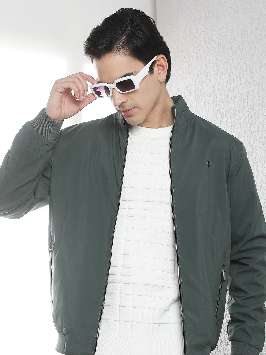 Essential Emerald Green Bomber Jacket