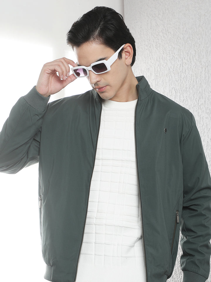 Essential Emerald Green Bomber Jacket