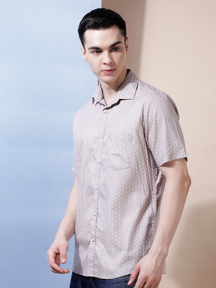 Light Purple Printed Shirt