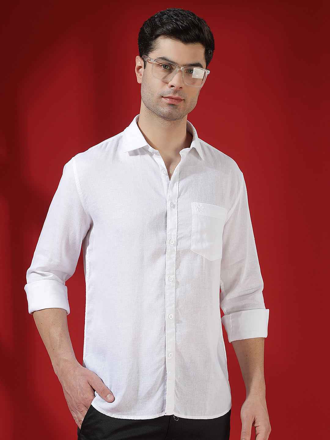 White Pure Linen Breeze Shirt