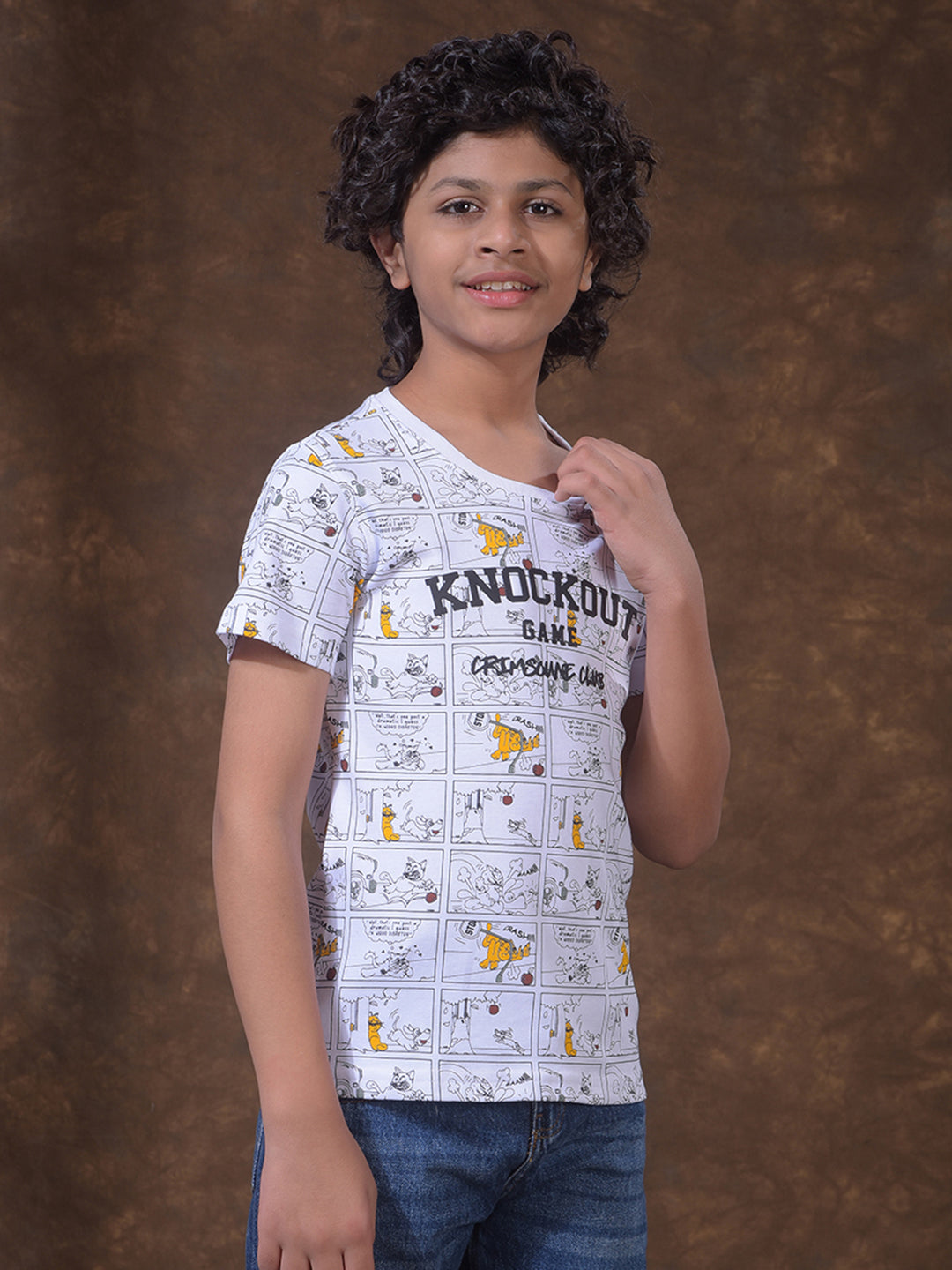 White Graphic Print T-Shirt