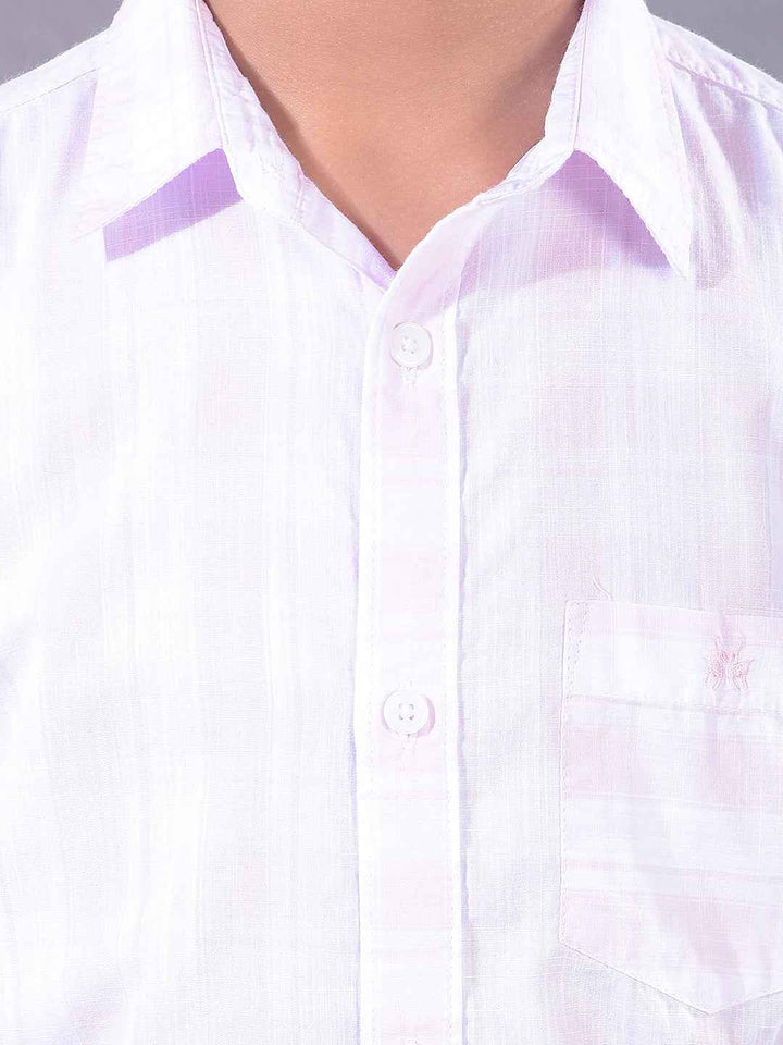 Pink Checked 100% Cotton Shirt
