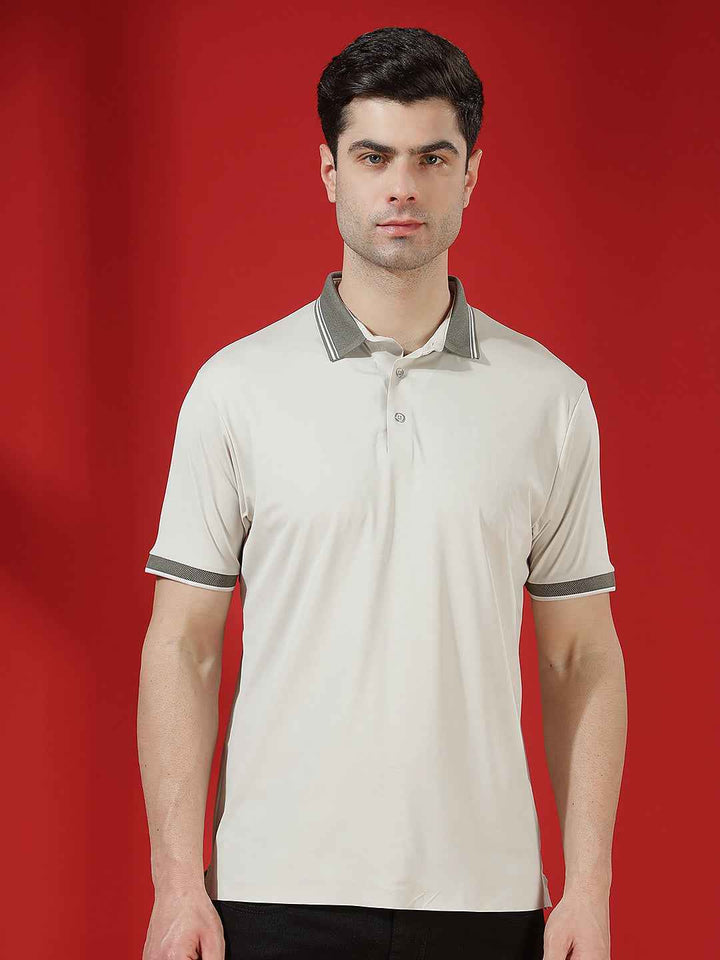 Beige Classic Polo T-Shirt