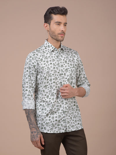 Green Printed 100% Cotton Shirt