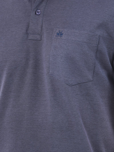 Blue Polo Neck T-Shirt