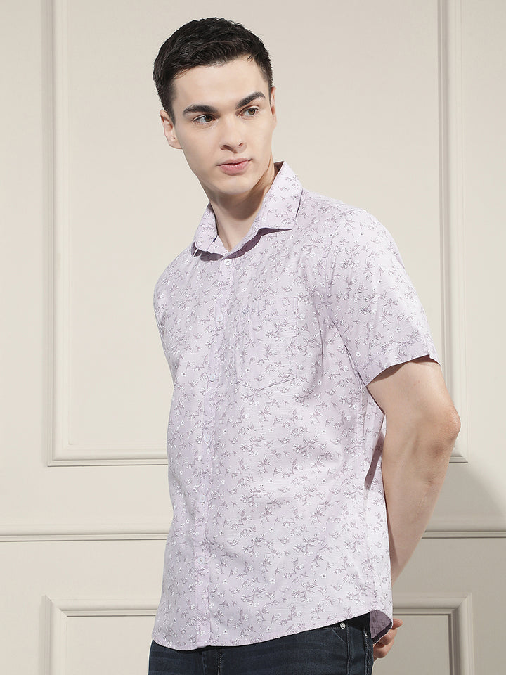 Pink Floral Print Shirt