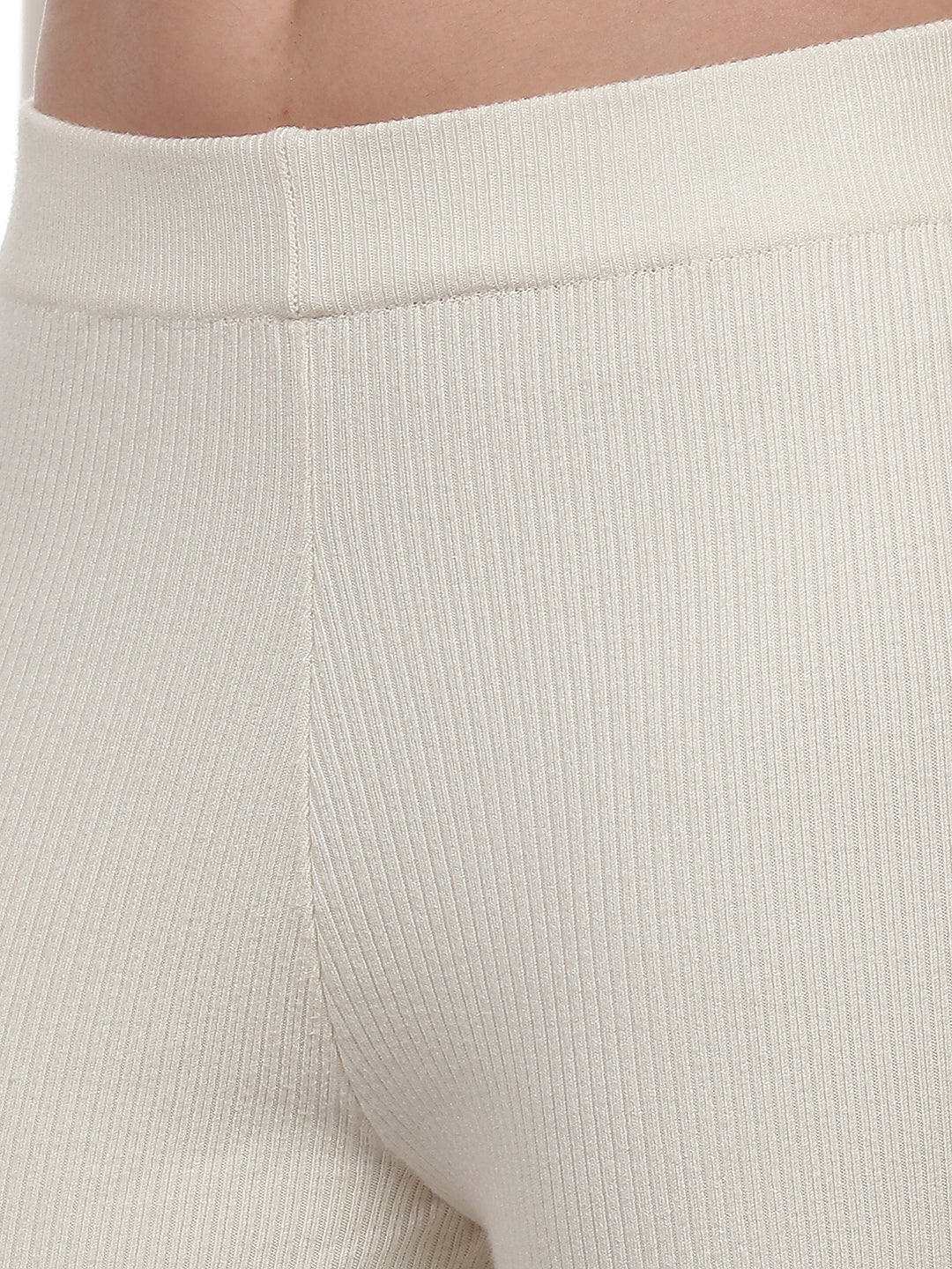 Off White Loose Fit Casual Knitted Trousers
