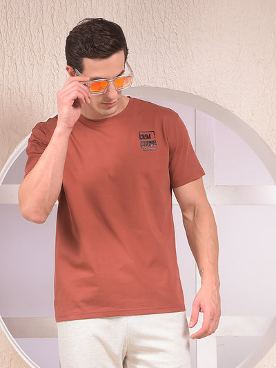 Red Typographic Print T-Shirt