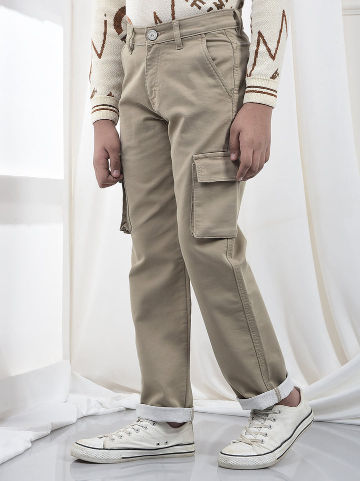 Urban Beige Baggy Cargo Jeans