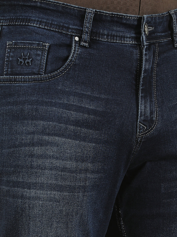 Blue Straight Stretchable Jeans