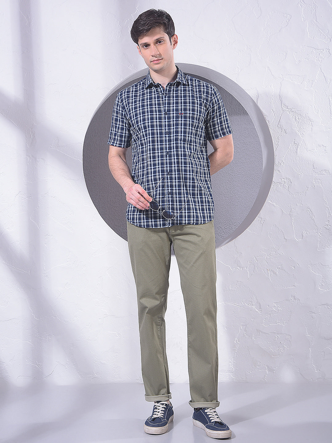 Green Straight Knitted Trousers