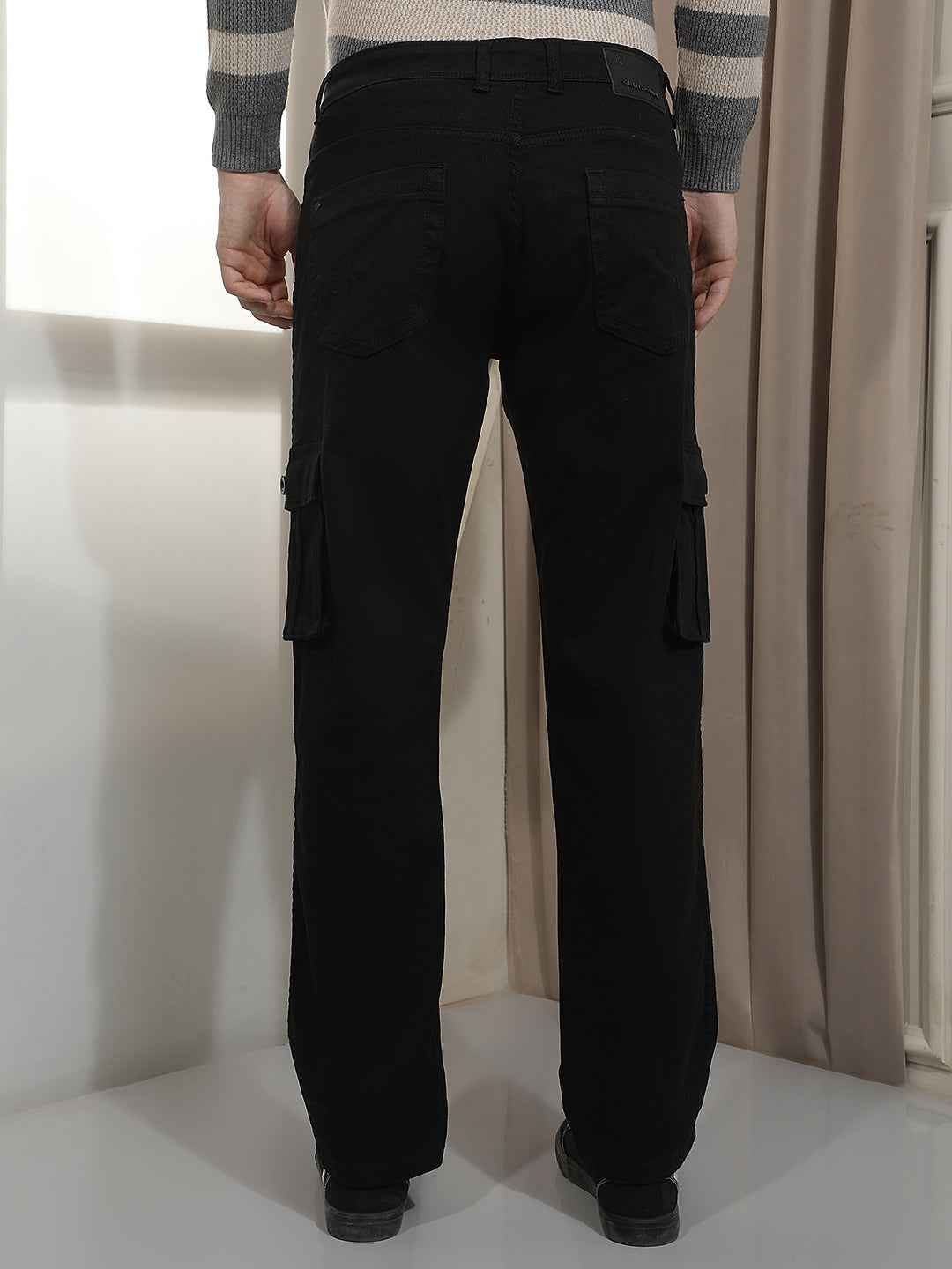 Modern Black Streetwear Cargo Jeans