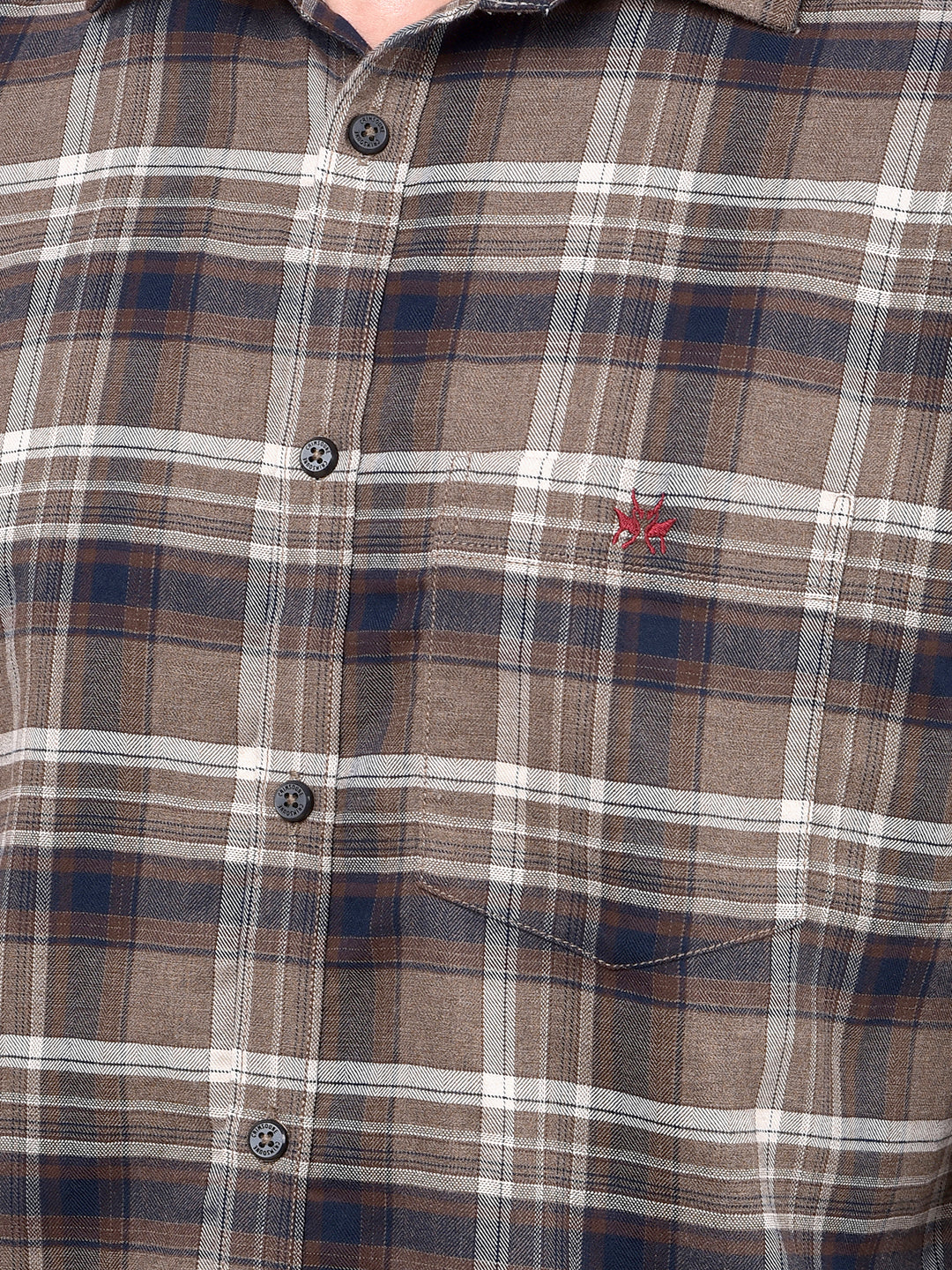 Brown Checked Shirt
